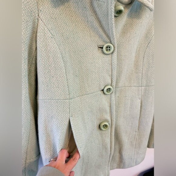 J. Crew Wool Blend Button Down Coat - Size 10 - Picture 4 of 10
